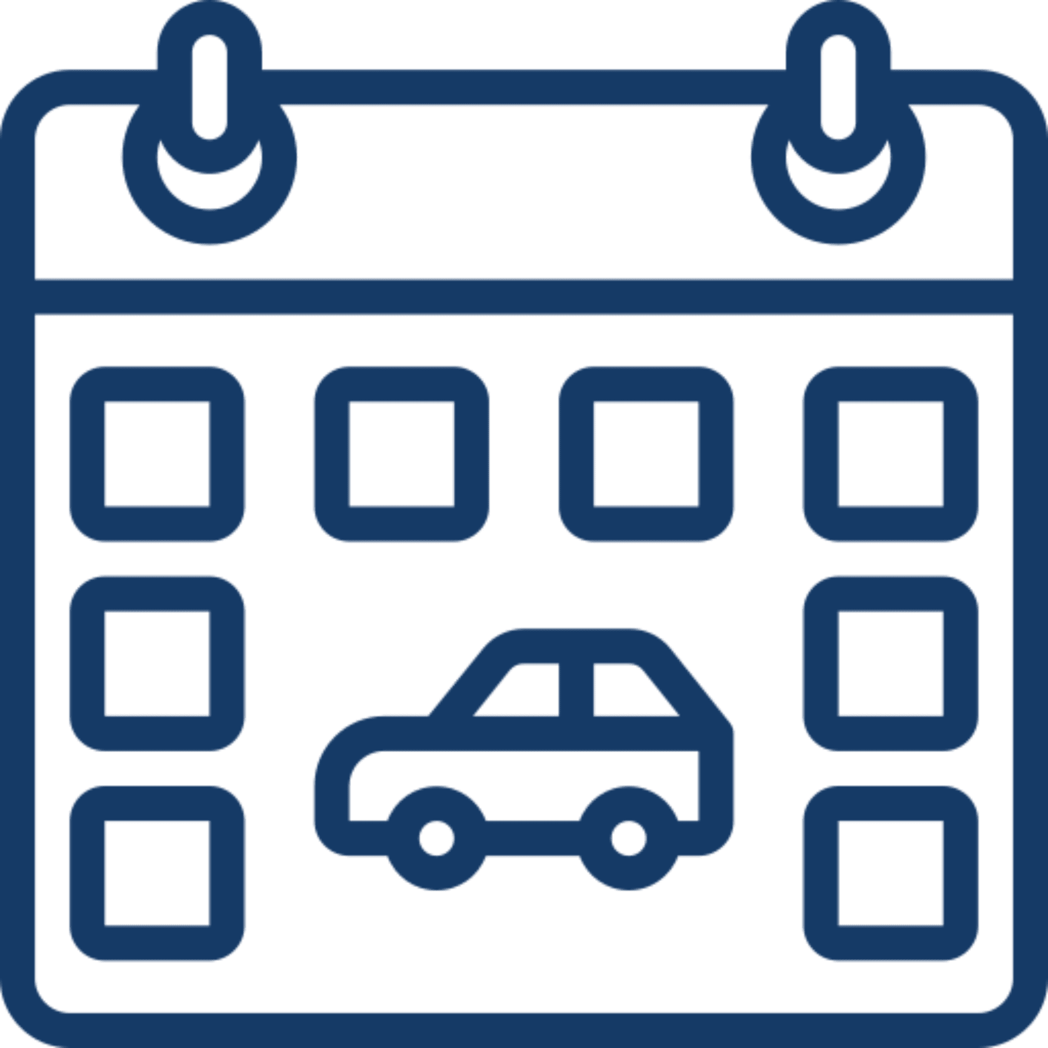 Car rental calendar icon