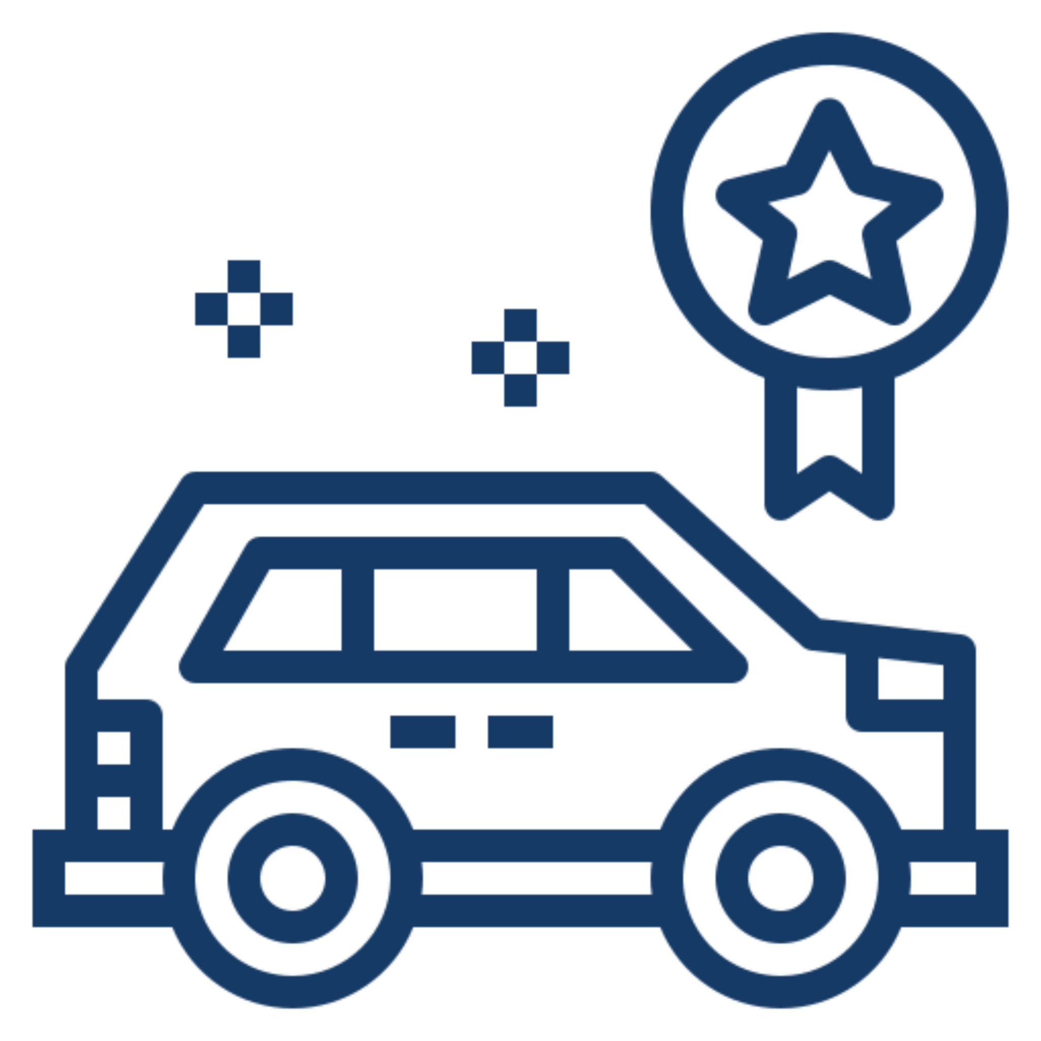 Car with award ribbon icon