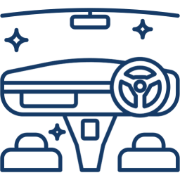 Car interior line art illustration